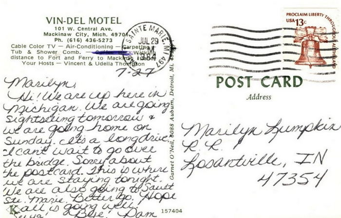 Vindel Motel - Vintage Postcard (newer photo)